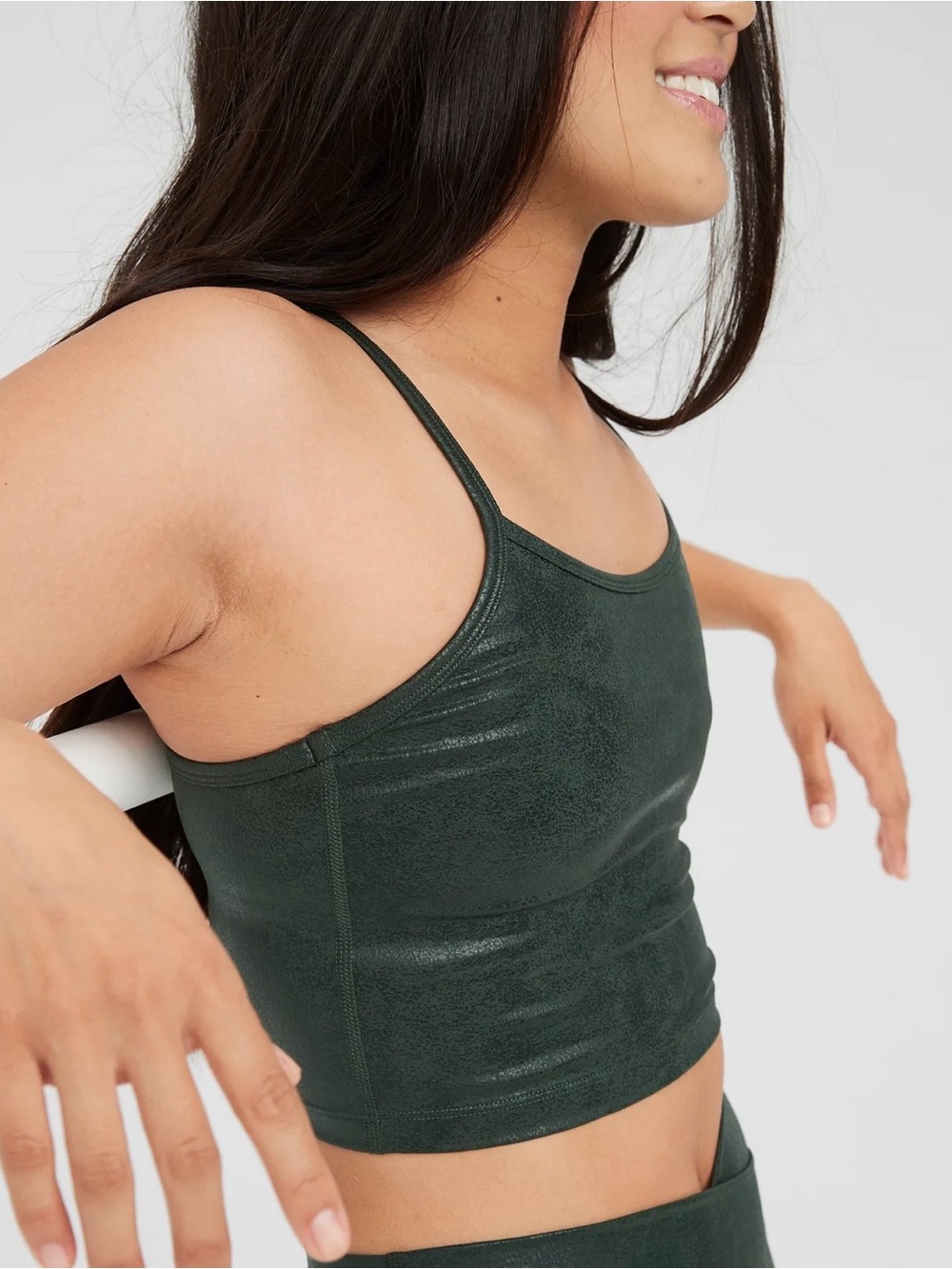 OFFLINE by Aerie Sz xl spruce green shimmer tank sports bra
